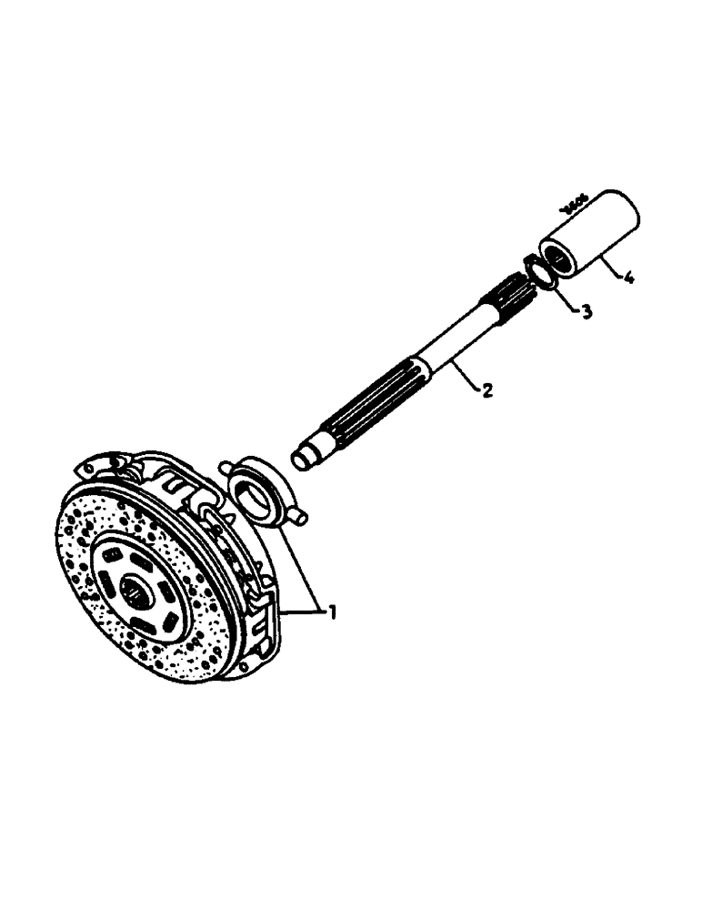 Схема запчастей Case IH 744 - (1D14) - SINGLE CLUTCH 644/744 (04) - Drive Train