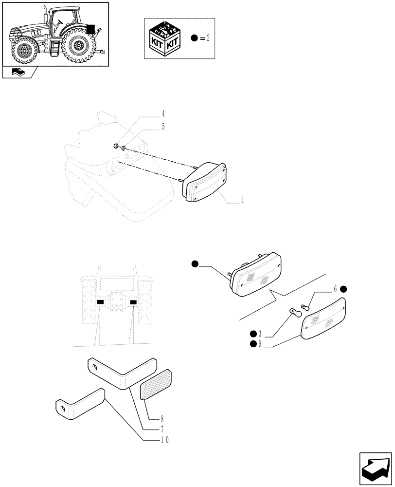 Схема запчастей Case IH PUMA 225 - (1.75.6[03]) - REAR COMBINATION LAMPS (06) - ELECTRICAL SYSTEMS