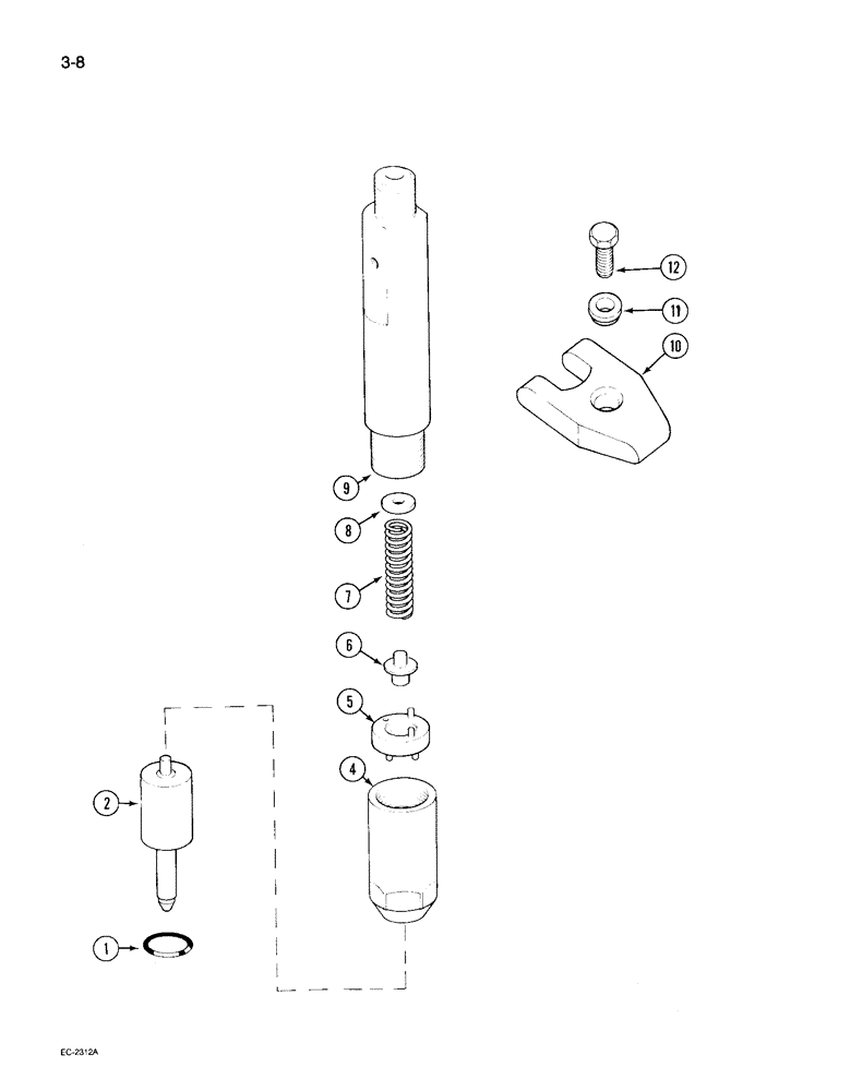 Схема запчастей Case IH 495 - (3-008) - FUEL INJECTION NOZZLE (03) - FUEL SYSTEM