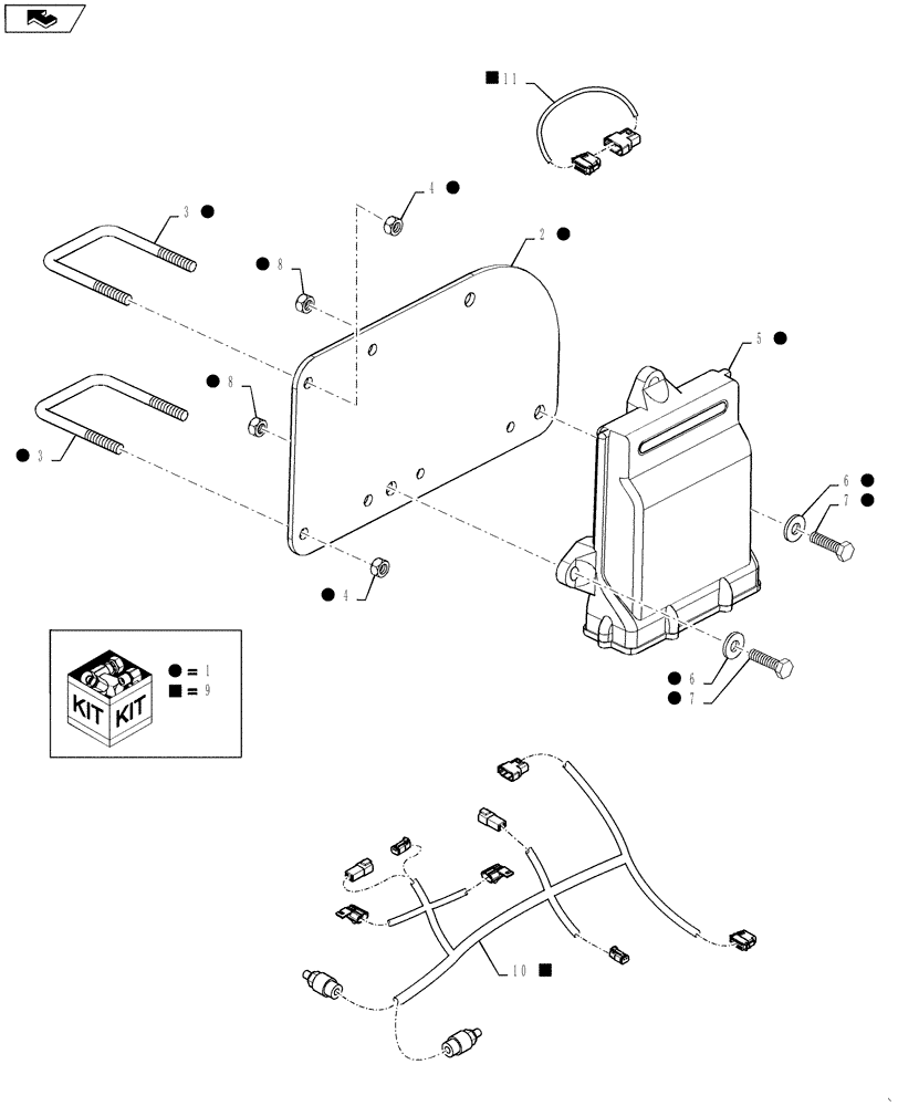 Схема запчастей Case IH 3230 - (55.440.06[03]) - ACCUBOOM KIT, SN YAT028471 AND AFTER (55) - ELECTRICAL SYSTEMS