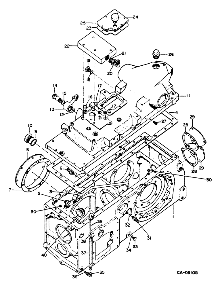 Схема запчастей Case IH 784 - (07-08) - DRIVE TRAIN, REAR FRAME COVER AND CONNECTIONS (04) - Drive Train