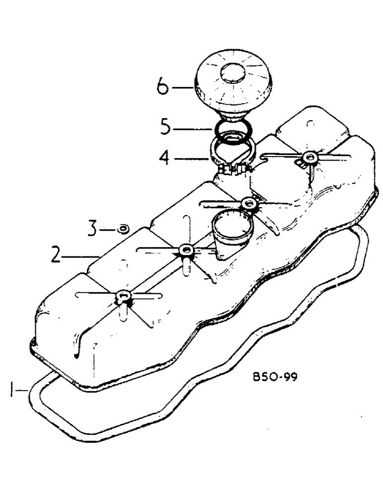 Схема запчастей Case IH 784 - (12-34) - POWER, VALVE COVER AND BREATHER Power