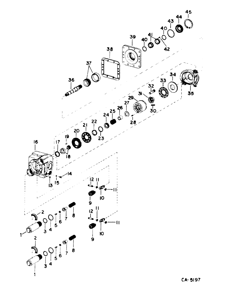 Схема запчастей Case IH 1440 - (10-19) - HYDRAULICS, HYDROSTATIC PUMP, CYLINDER BLOCK, SUNDSTRAND (07) - HYDRAULICS