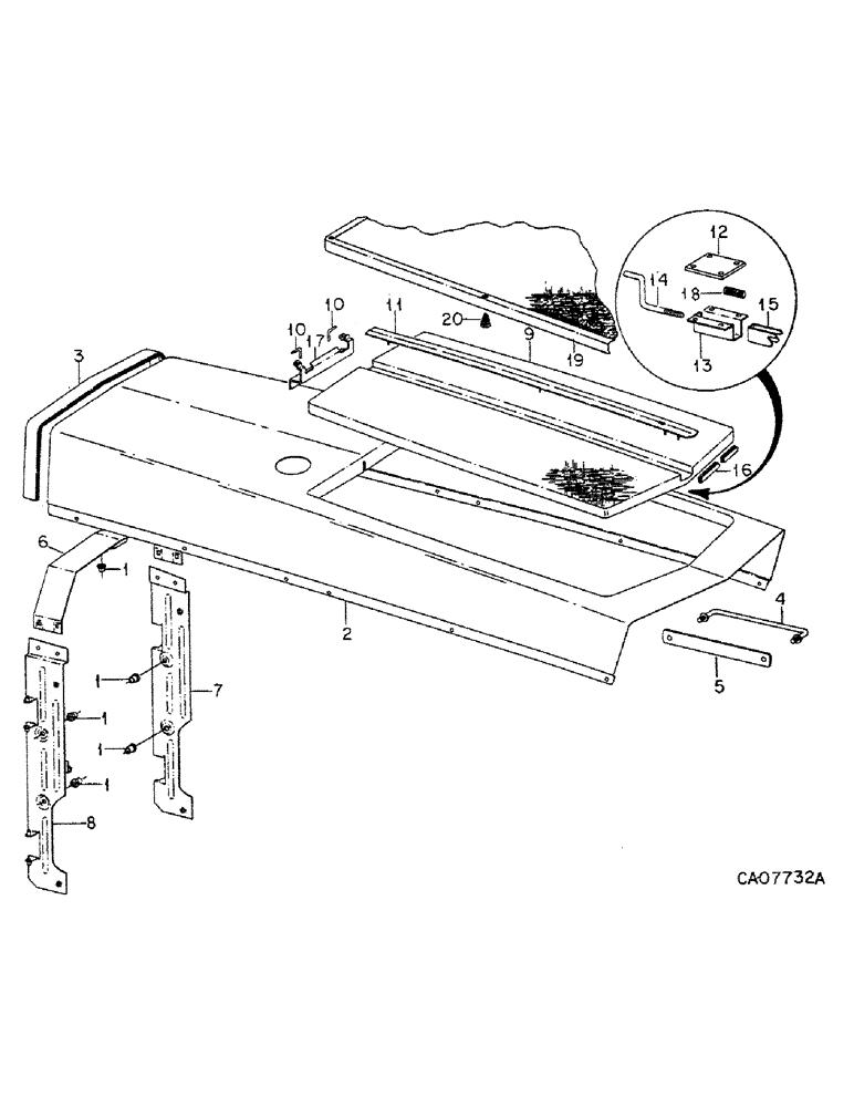 Схема запчастей Case IH 5488 - (13-01) - SUPERSTRUCTURE, HOOD, SCREEN AND SUPPORTS (05) - SUPERSTRUCTURE