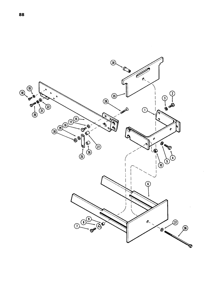 Схема запчастей Case IH 1170 - (088) - FRONT END WEIGHTS (05) - STEERING