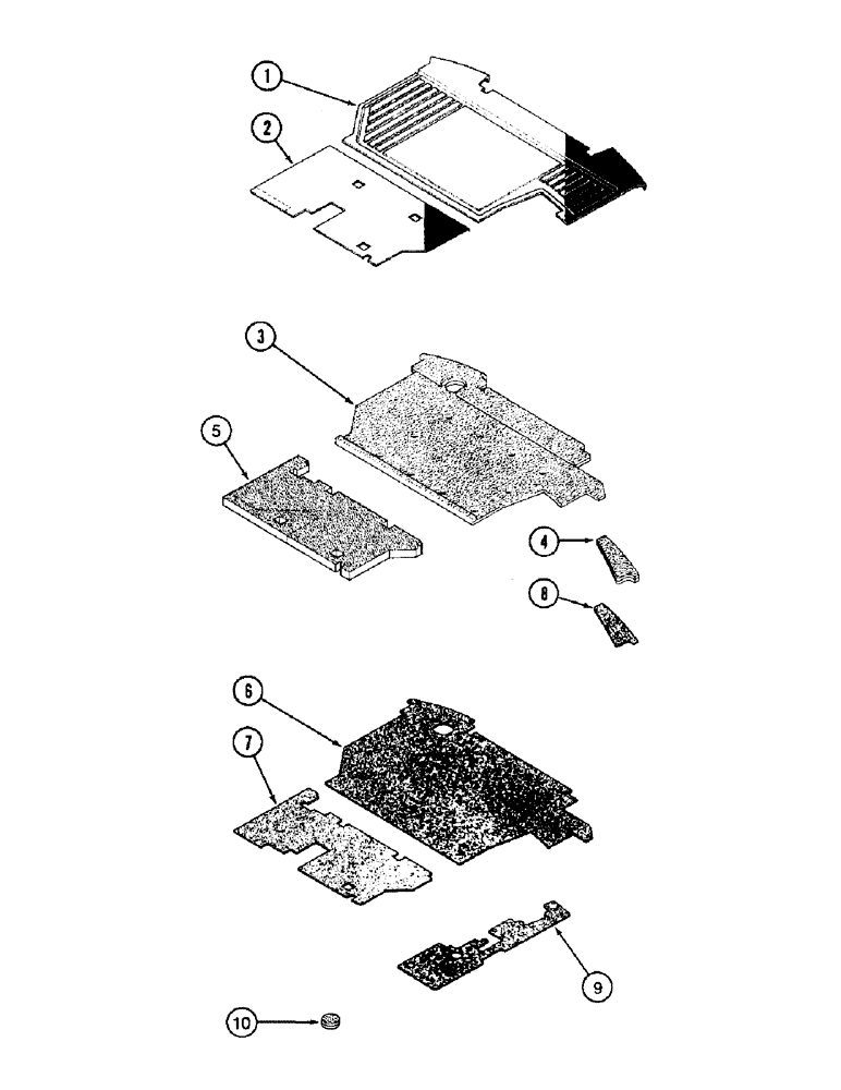 Схема запчастей Case IH 8930 - (9-090) - CAB FLOOR MATS (09) - CHASSIS/ATTACHMENTS