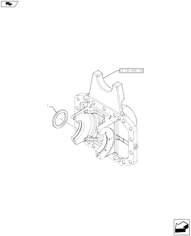 Схема запчастей Case IH PUMA 230 - (25.102.0101[03]) - 4WD FRONT AXLE WITH ACTIVE SUSPENSIONS - SHIMS (VAR.720463-728212) (25) - FRONT AXLE SYSTEM