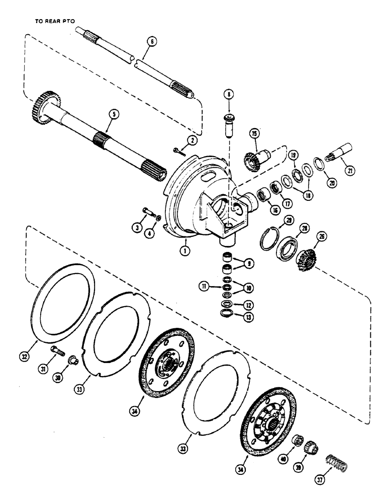 Схема запчастей Case IH 2590 - (6-184) - CLUTCH, TORQUE LIMITER AND PUMP DRIVE (06) - POWER TRAIN