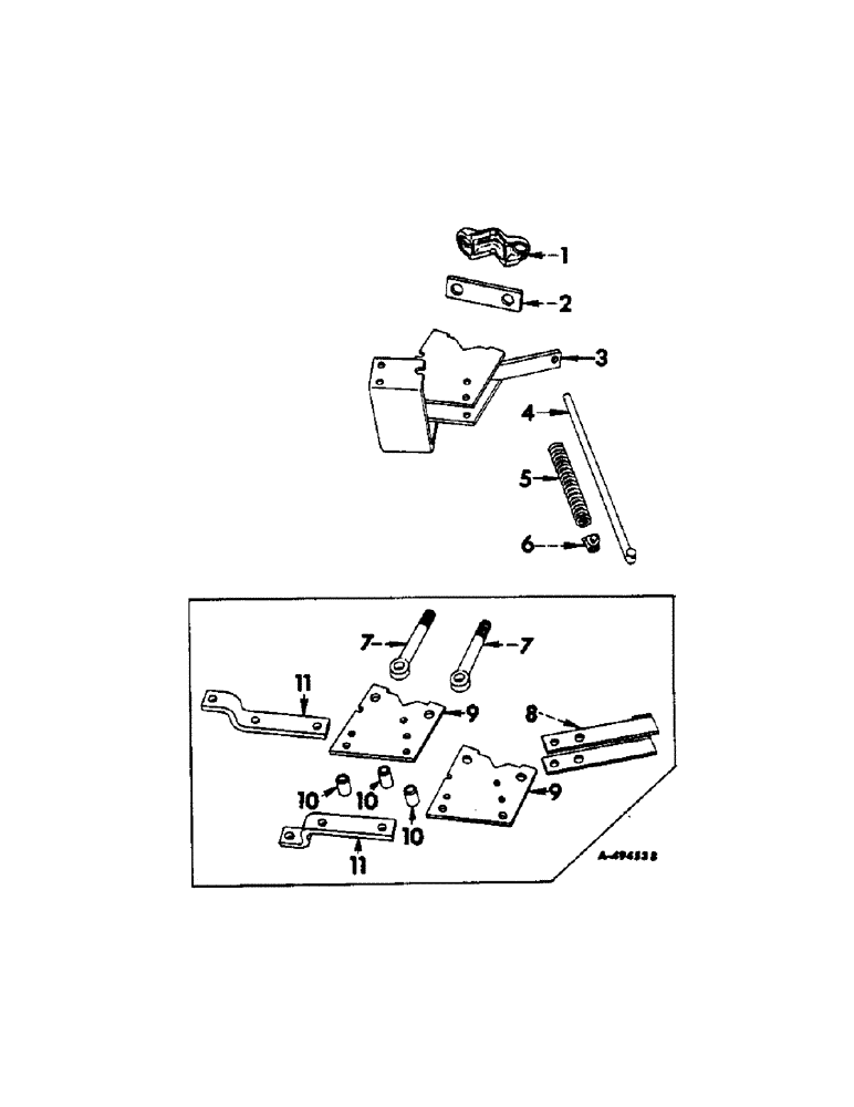 Схема запчастей Case IH 184 - (A-09[A]) - PLANTER ATTACHING UNIT, 184 PLANTER 