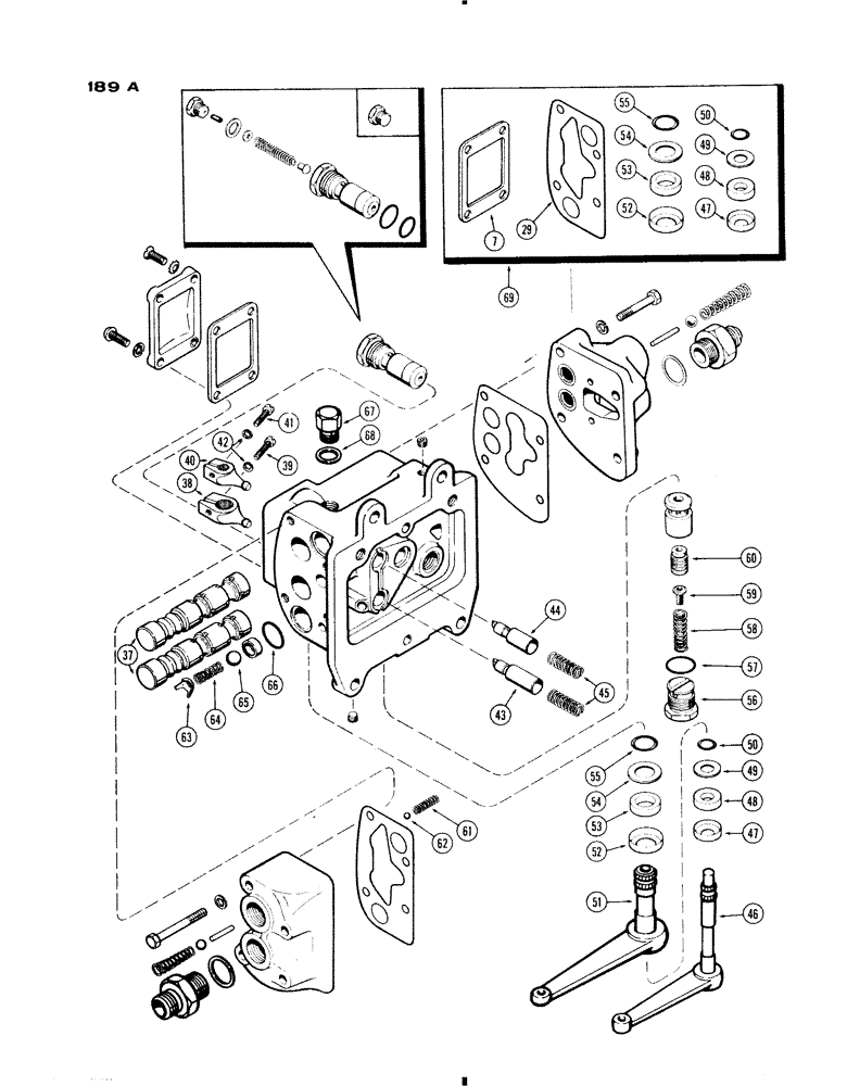 Схема запчастей Case IH 730 SERIES - (189A) - A33937 AUXILIARY VALVE, 730 GROVE, USED PRIOR TO TRAC. SER. NO. 8288617 (08) - HYDRAULICS