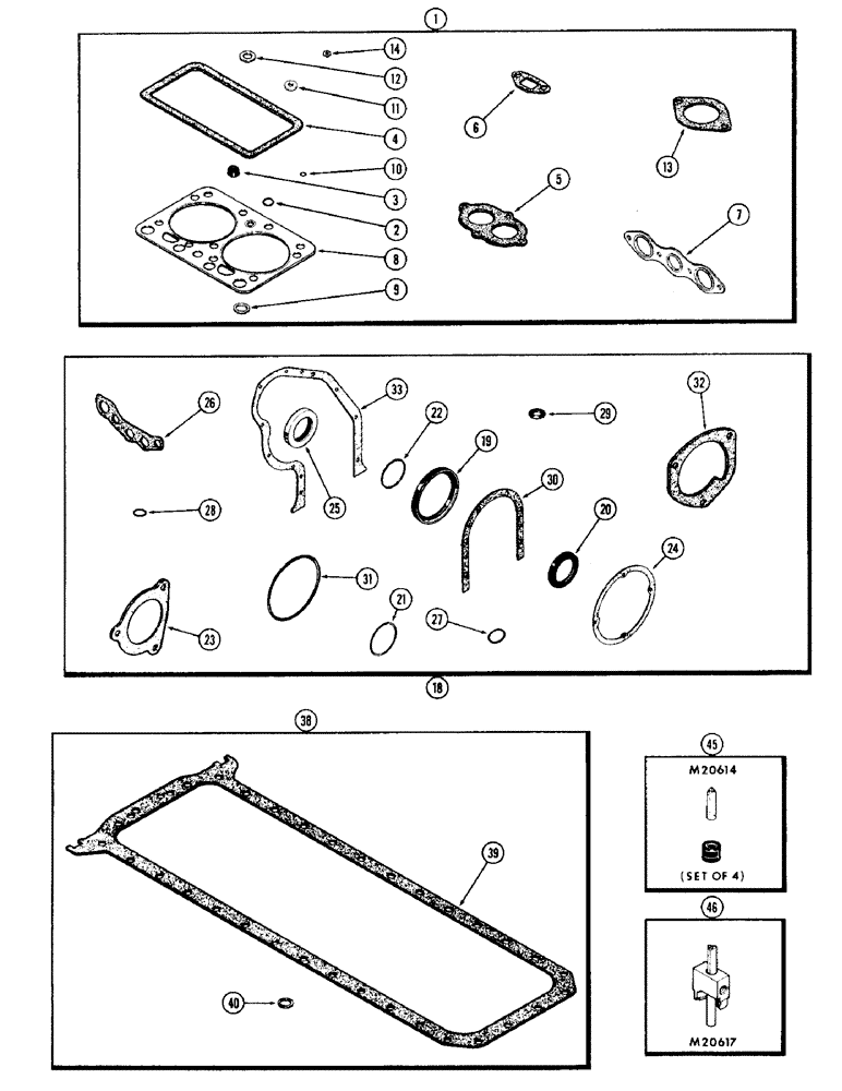 Схема запчастей Case IH 930-SERIES - (040) - ENGINE GASKET KITS, (377) SPARK IGNITION ENGINE (02) - ENGINE