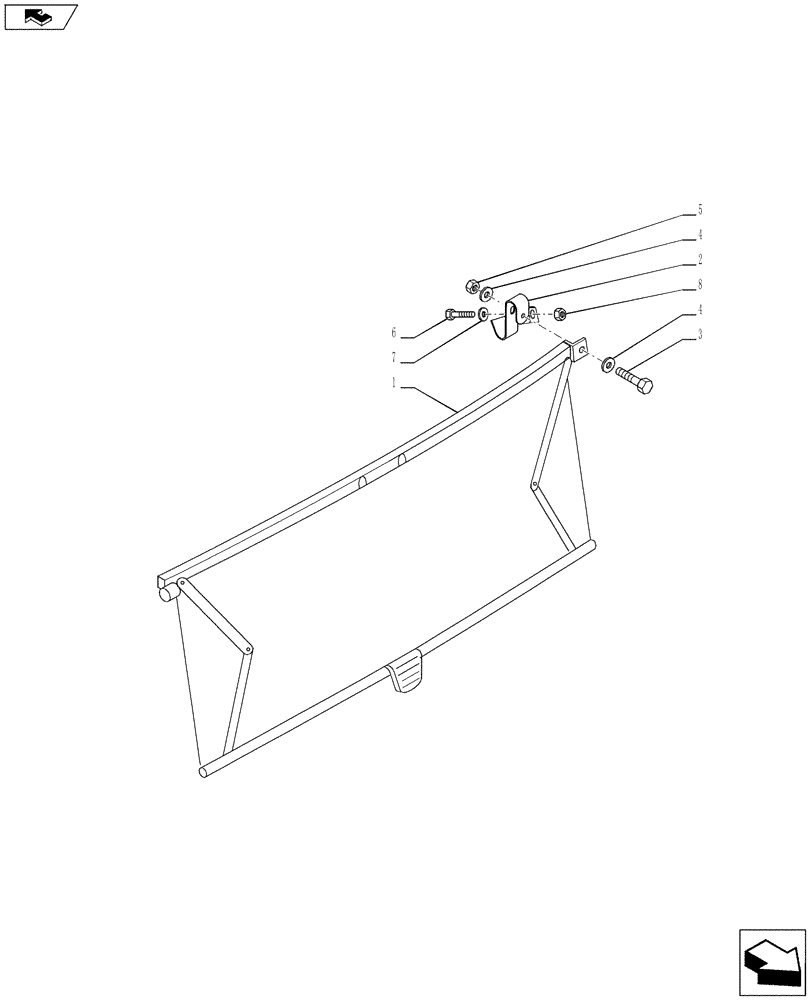 Схема запчастей Case IH PUMA 170 - (90.156.04) - REAR SUNSHADE - REAR SUN CURTAIN (VAR.743449) (90) - PLATFORM, CAB, BODYWORK AND DECALS