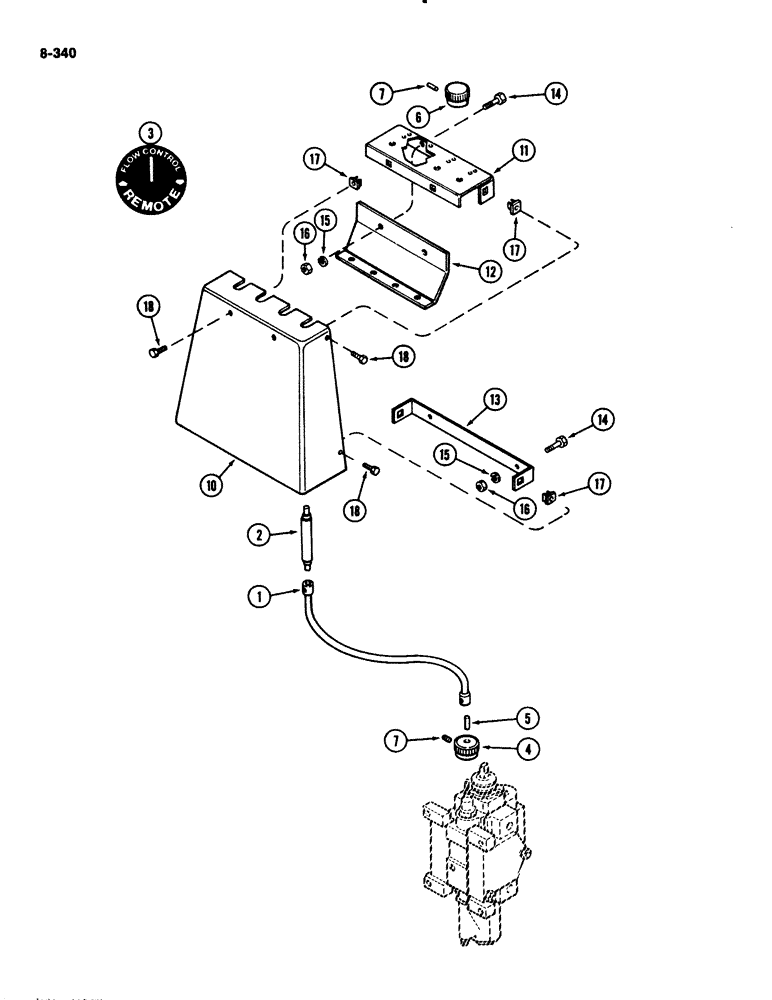 Схема запчастей Case IH 2294 - (8-340) - REMOTE HYDRAULICS, REMOTE FLOW CONTROL KITS (08) - HYDRAULICS