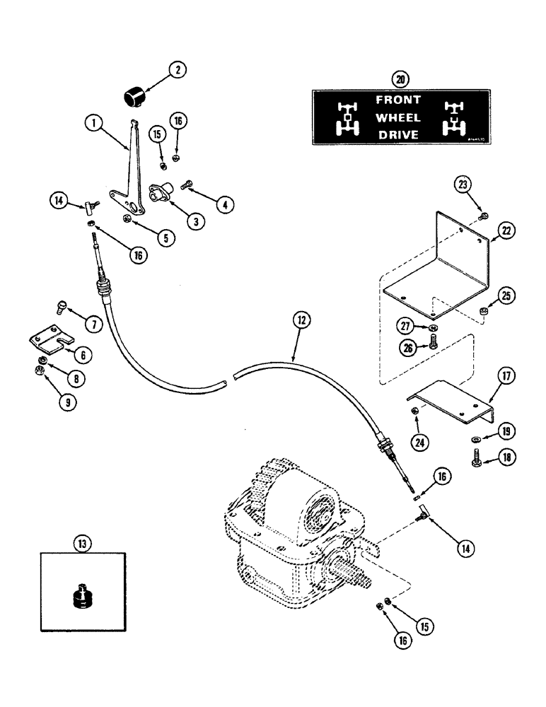 Схема запчастей Case IH 2290 - (6-272) - ENGAGING CONTROL, MFD TRACTORS (06) - POWER TRAIN