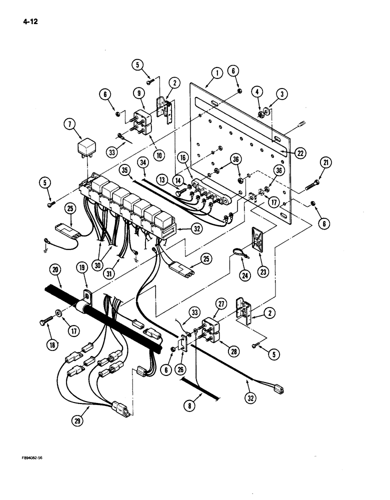 Схема запчастей Case IH 9150 - (4-12) - SYSTEMS CIRCUIT BREAKERS AND SOLENOIDS (04) - ELECTRICAL SYSTEMS