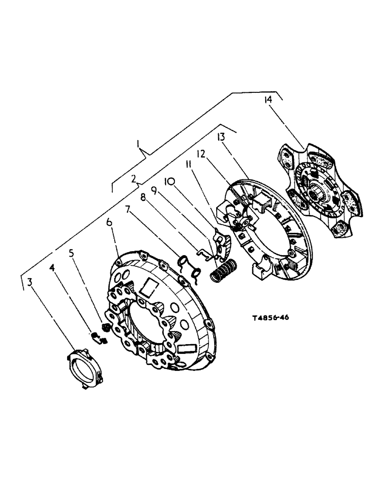 Схема запчастей Case IH 444 - (6-44) - 11" HVY DUTY SINGLE CLUTCH & FLYWHEEL, FULL FWD & REV ATTACHMENT, HVY DUTY SINGLE CLUTCH ATTACHMENT (06) - POWER TRAIN