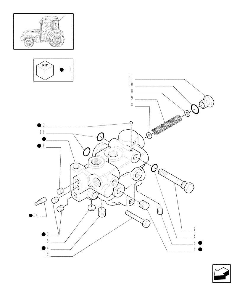 Схема запчастей Case IH JX1095N - (1.33.2/01[02]) - (VAR.271) HI-LO FRICTION CLUTCH (2WD) - TRANSMISSION CONTROLS (04) - FRONT AXLE & STEERING