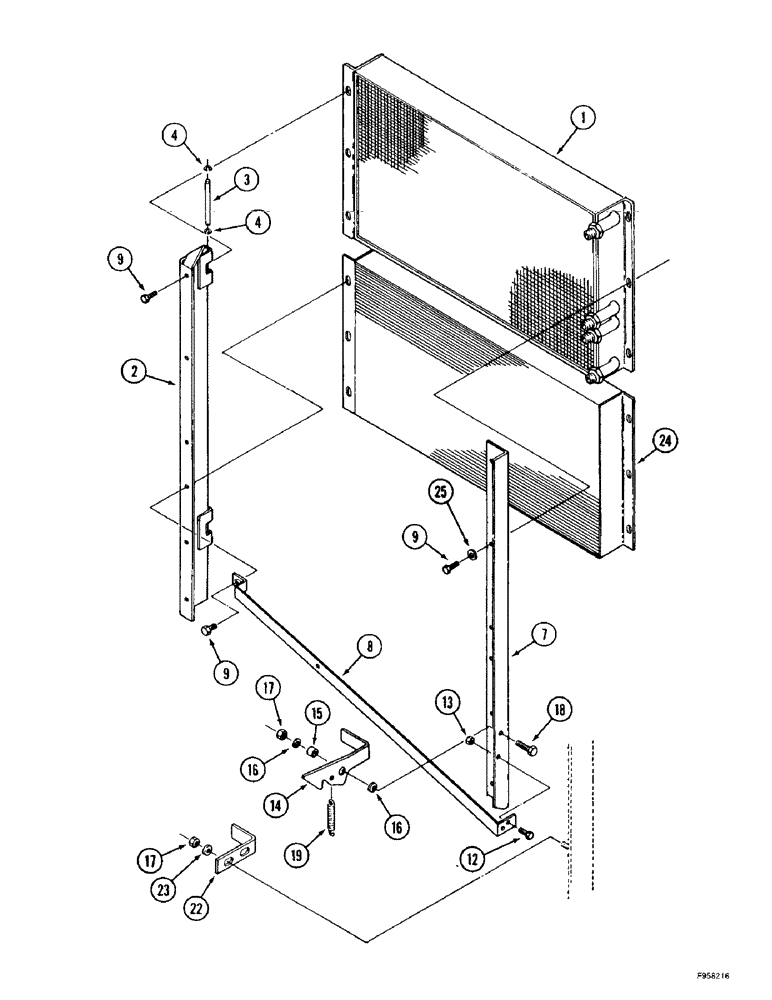 Схема запчастей Case IH 9350 - (8-36) - HYDRAULIC OIL COOLER AND MOUNTING (08) - HYDRAULICS