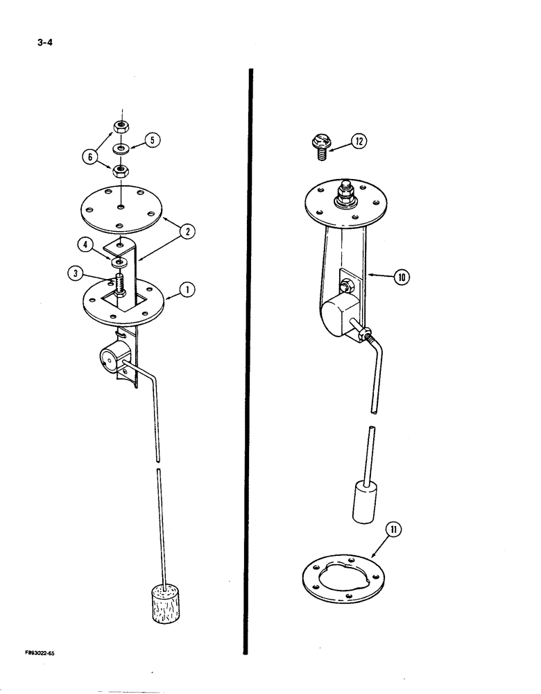 Схема запчастей Case IH 9270 - (3-004) - FUEL SENSOR ASSEMBLY (03) - FUEL SYSTEM