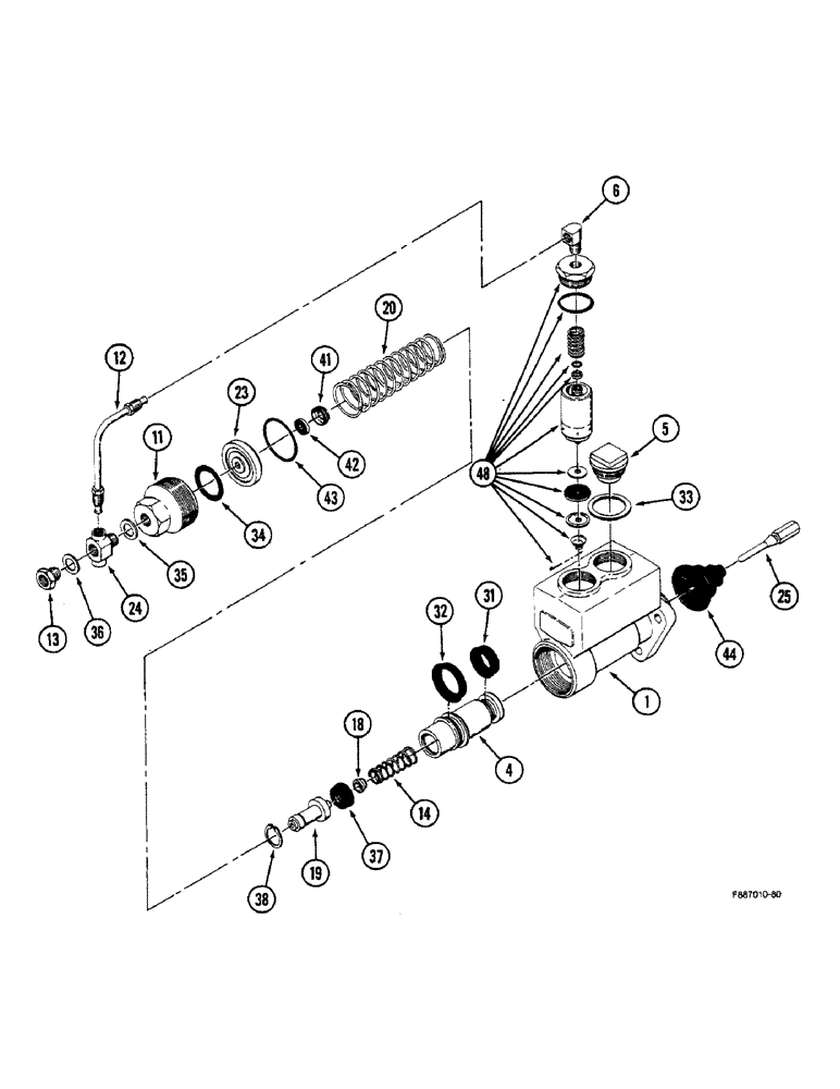 Схема запчастей Case IH STEIGER - (7-12) - MASTER CYLINDER ASSEMBLY (07) - BRAKES