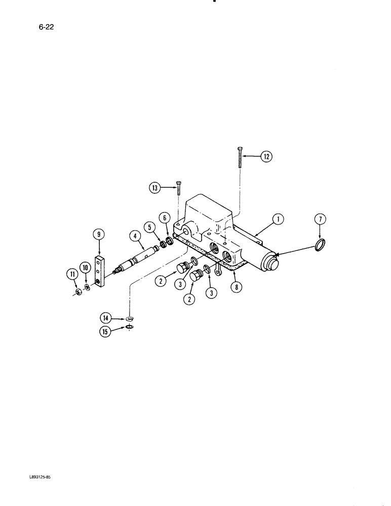 Схема запчастей Case IH 1670 - (6-22) - HYDROSTATIC PUMP, CONTROL VALVE (03) - POWER TRAIN