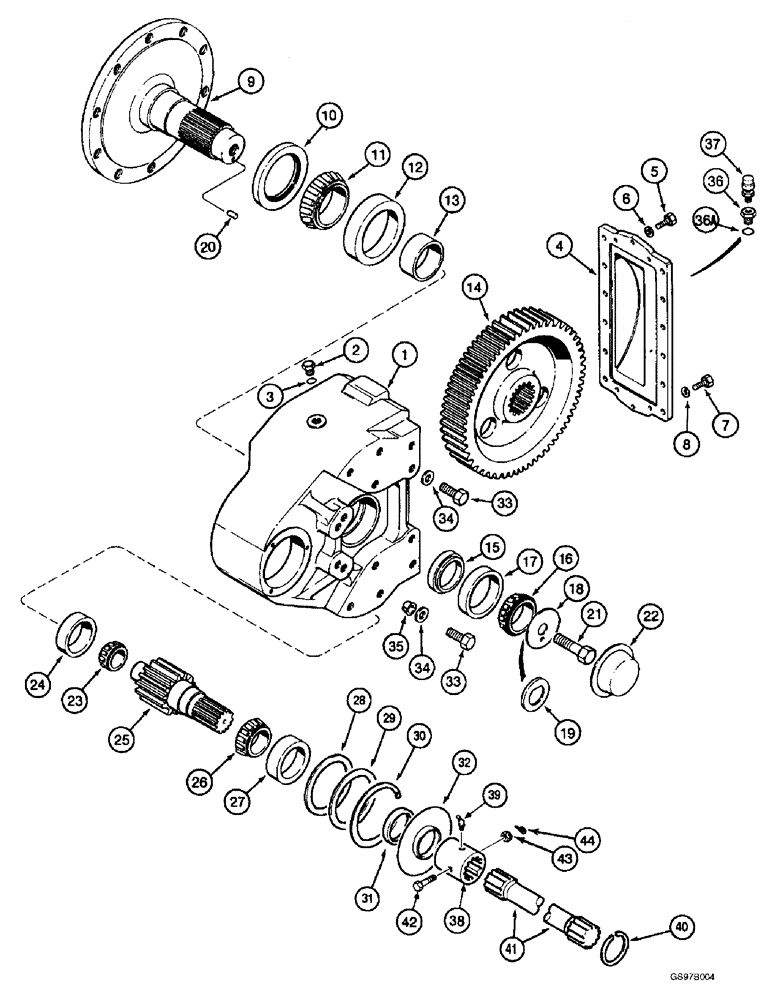 Схема запчастей Case IH 2144 - (6-44) - FINAL DRIVE ASSEMBLY, STANDARD (03) - POWER TRAIN