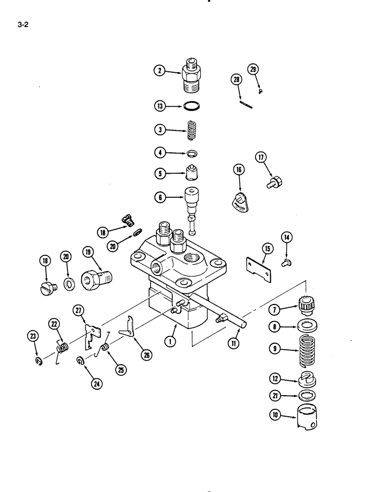 Схема запчастей Case IH 275 - (3-02) - FUEL INJECTION PUMP (03) - FUEL SYSTEM