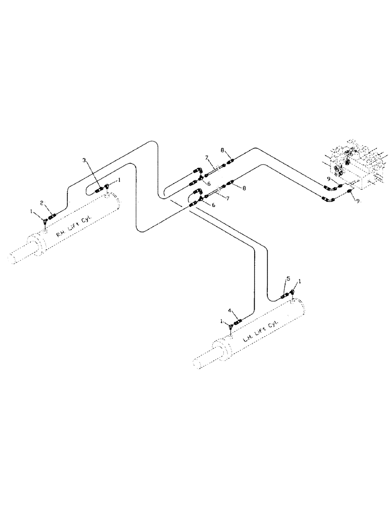 Схема запчастей Case IH 7000 - (B06-05) - HYDRAULIC CIRCUIT, ELEVATOR LIFT Hydraulic Components & Circuits