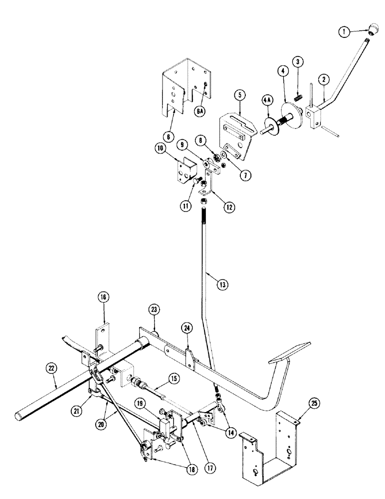 Схема запчастей Case IH 960 - (02) - FOOT CONTROL AND HAND CONTROL LINKAGE (29) - HYDROSTATIC DRIVE