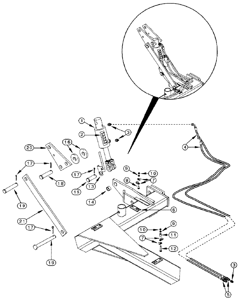 Схема запчастей Case IH 3950 - (8-03) - HYDRAULIC LEVELING HITCH SYSTEM (IF EQUIPPED) (08) - HYDRAULICS