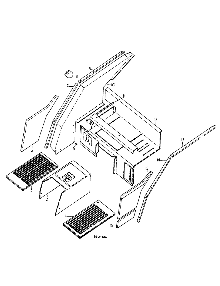 Схема запчастей Case IH 785 - (13-051) - CAB INSULATION (05) - SUPERSTRUCTURE