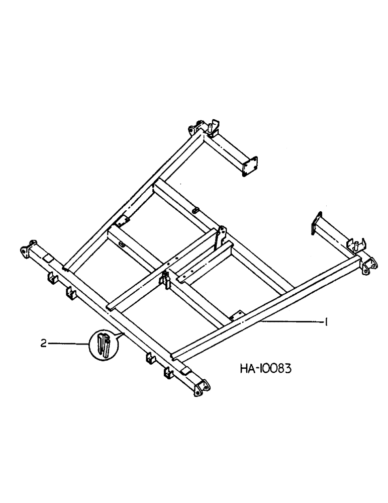 Схема запчастей Case IH 5000 - (J-02) - 5000 VIBRA CHISEL, 17 FOOT WING, MAIN FRAME 