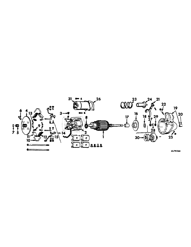 Схема запчастей Case IH 504 - (095) - ELECTRICAL SYSTEM, CRANKING MOTOR, DELCO-REMY, DIESEL ENGINE TRACTORS (06) - ELECTRICAL SYSTEMS