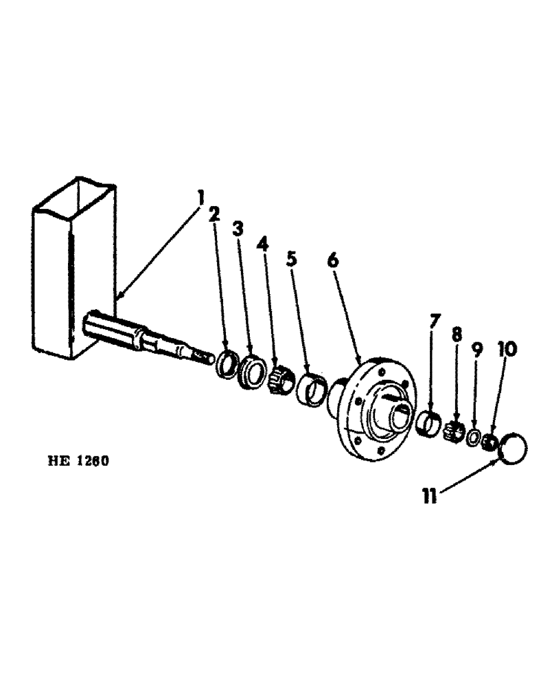 Схема запчастей Case IH 55 - (13-03) - OUTER WHEEL AXLE & HUB 