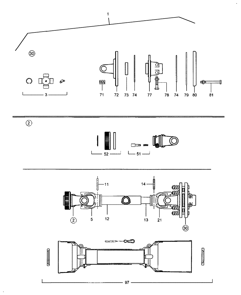 Схема запчастей Case IH 717721376 - (003) - DRIVELINE 