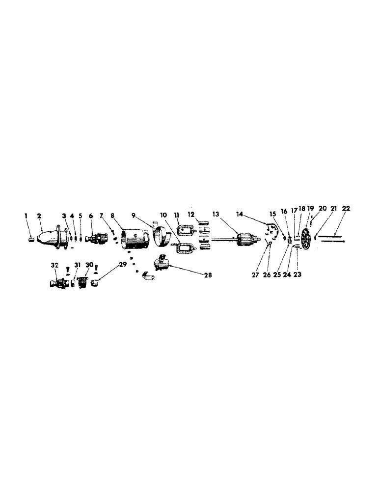 Схема запчастей Case IH 201 - (A-043) - STARTING MOTOR, 6 VOLT, DELCO REMY (55) - ELECTRICAL SYSTEMS