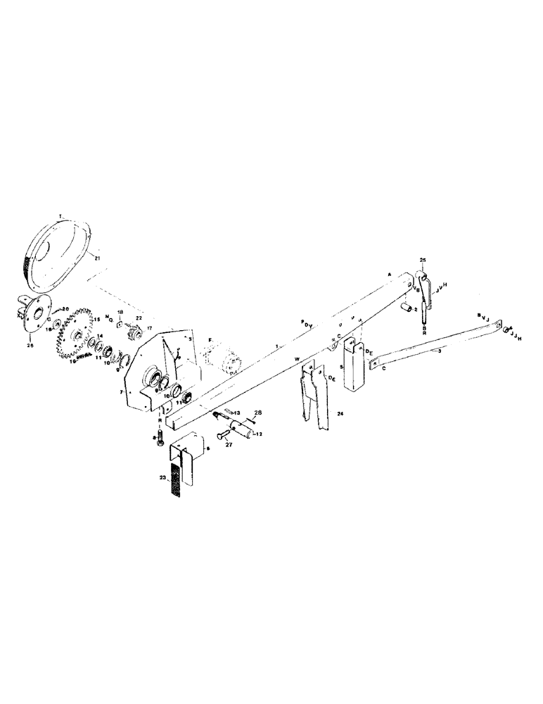 Схема запчастей Case IH 6500 - (9-30) - REEL DRIVE (09) - CHASSIS/ATTACHMENTS