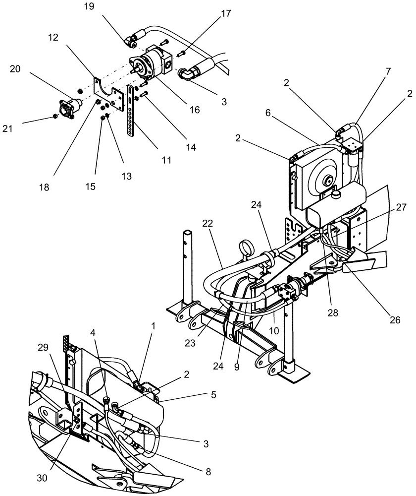 Схема запчастей Case IH 1250 - (35.220.04) - HYDRAULICS - PTO PUMP AND HYDRAULICS - 24 ROW (35) - HYDRAULIC SYSTEMS