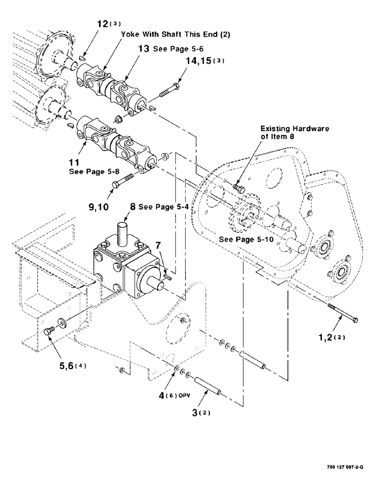 Схема запчастей Case IH 8312 - (5-02) - MOWER CONDITIONER DRIVE ASSEMBLY (58) - ATTACHMENTS/HEADERS