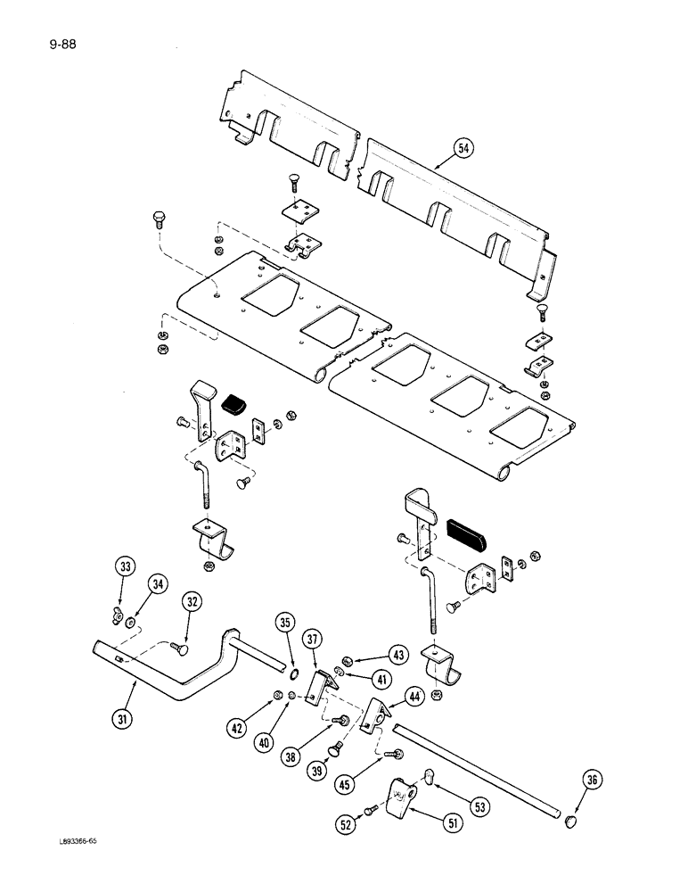 Схема запчастей Case IH 6300 - (9-088) - FERTILIZER DROP BOTTOM (09) - CHASSIS/ATTACHMENTS