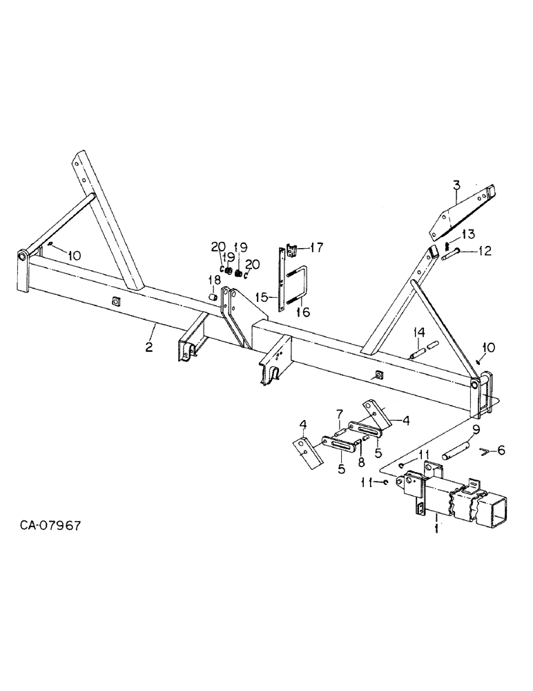 Схема запчастей Case IH 800 - (03-08) - FRAME, FRAME AND CONNECTIONS, UNITS P AND Q (09) - CHASSIS/ATTACHMENTS