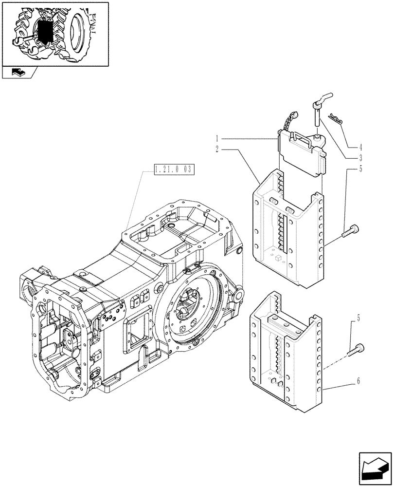 Схема запчастей Case IH MAXXUM 110 - (1.89.5/03) - SLIDER TOW HOOK WITH FIXED C TYPE COUPLING, LESS SWINGING DRAWBAR (ITALY) (VAR.330942) (09) - IMPLEMENT LIFT