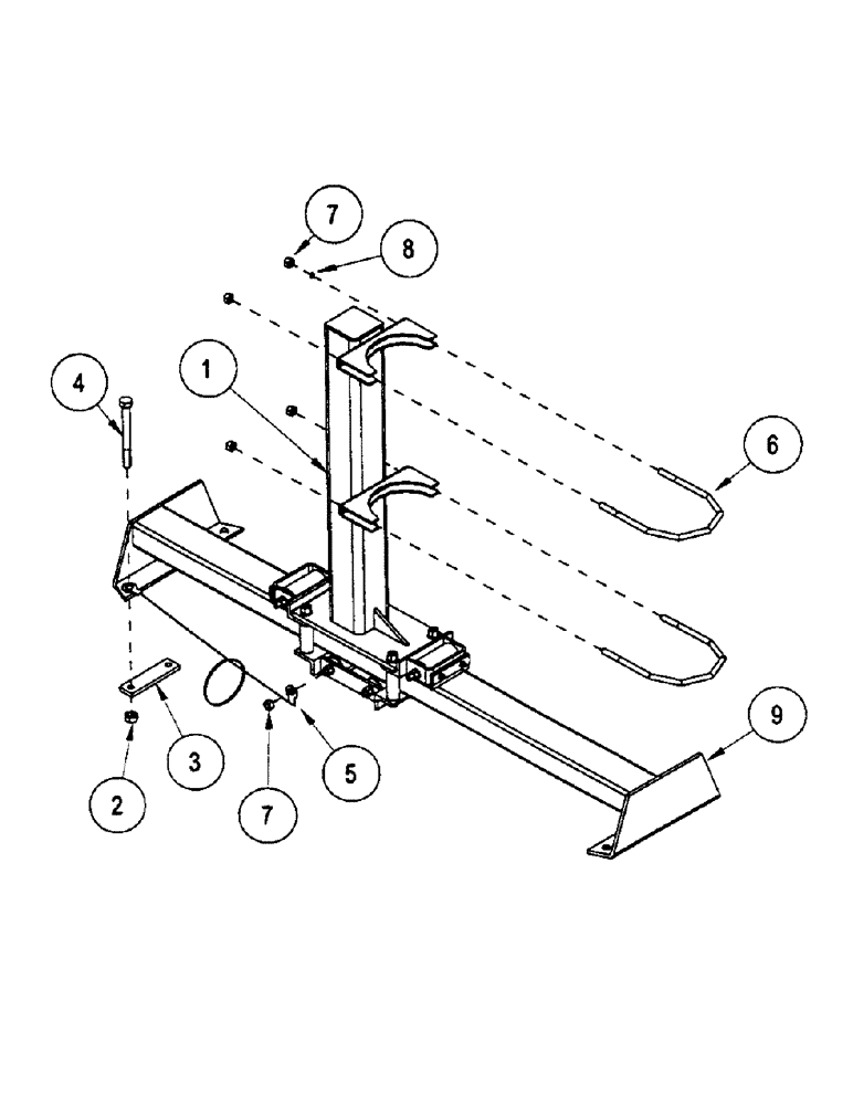 Схема запчастей Case IH CONCORD - (B39) - PRIMARY MANIFOLD STAND REAR TOW 