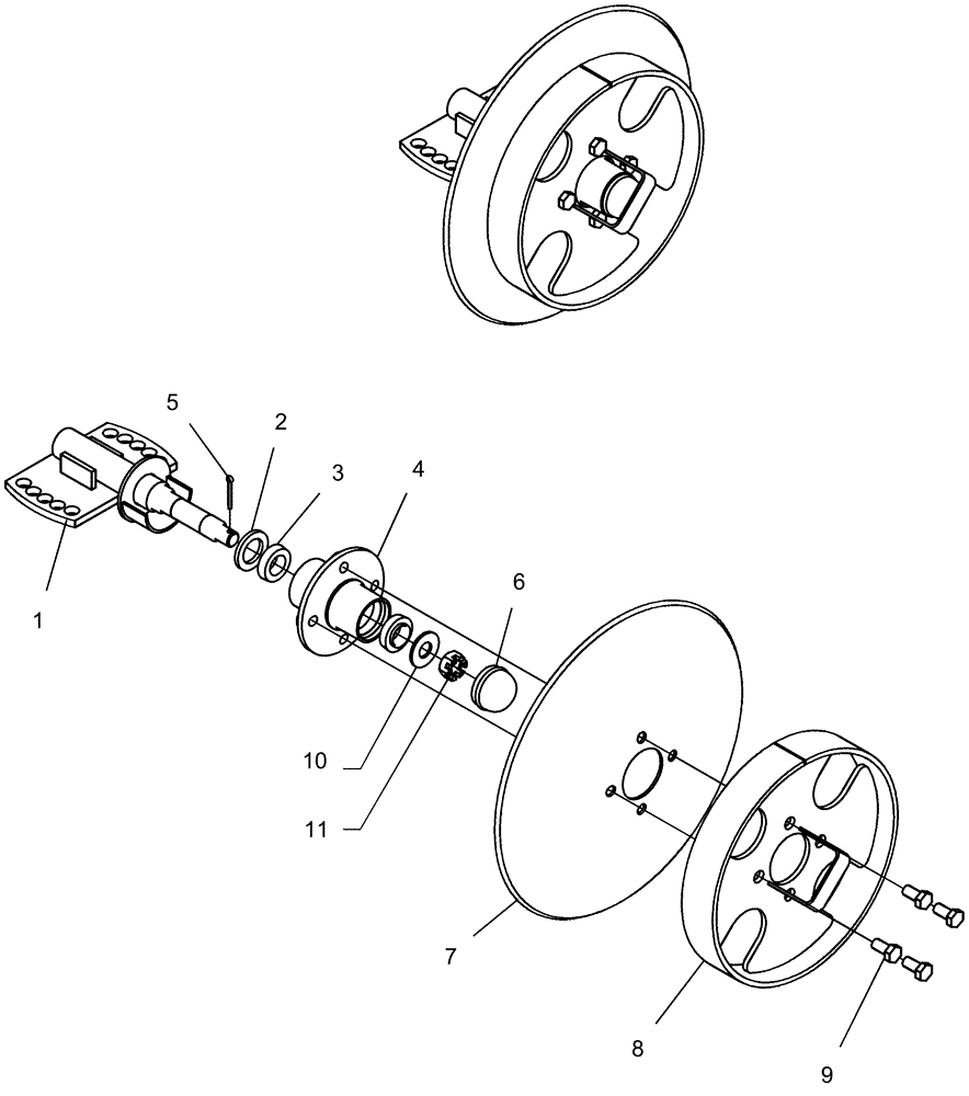 Схема запчастей Case IH 1240 - (39.100.10[02]) - MARKER - DISK AND DEPTH BAND ASSEMBLY (ASN Y8S007001) (39) - FRAMES AND BALLASTING