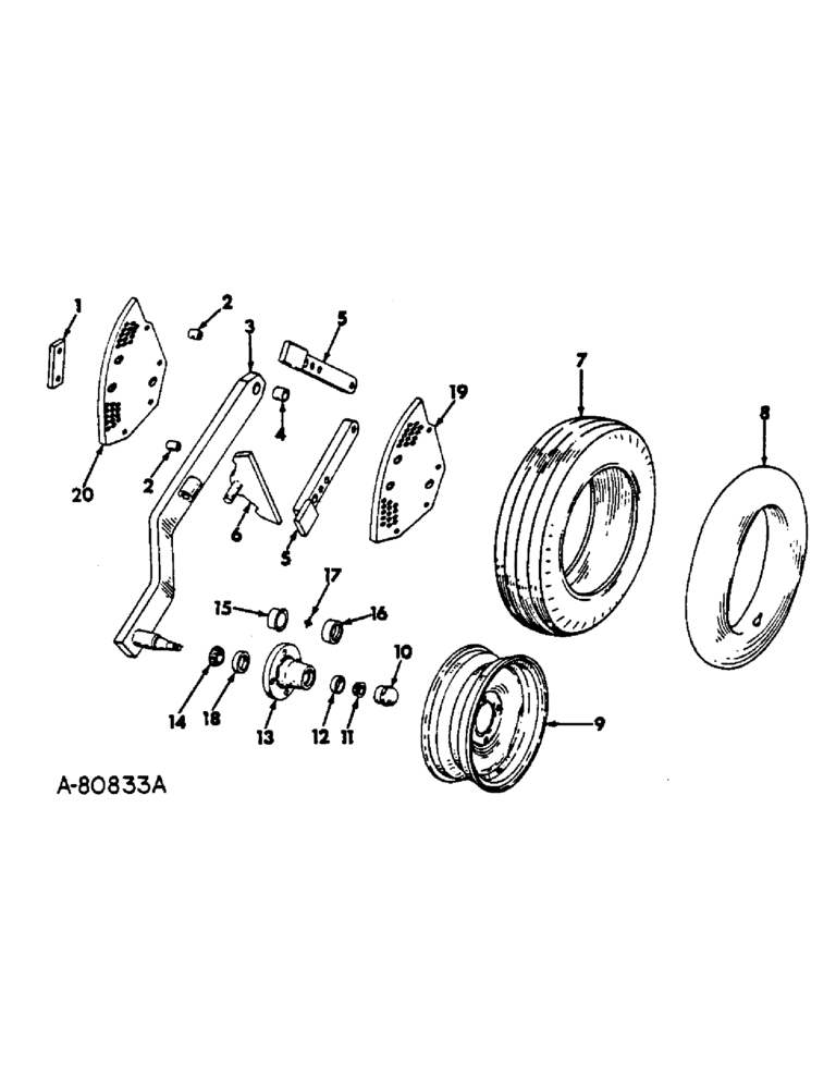 Схема запчастей Case IH 140 - (AN-07) - GAUGE WHEEL 