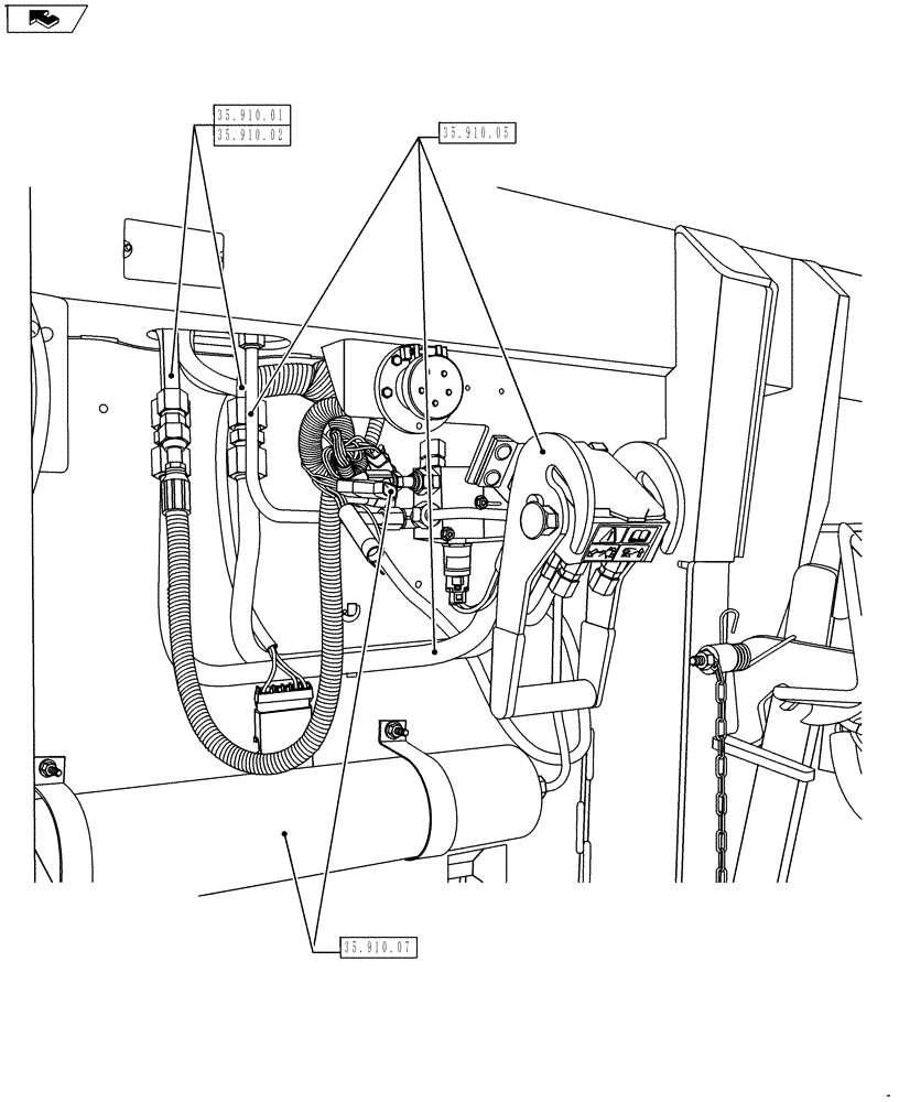 Схема запчастей Case IH 3016 - (00.000.35) - HYDRAULIC SYSTEM (00) - GENERAL & PICTORIAL INDEX