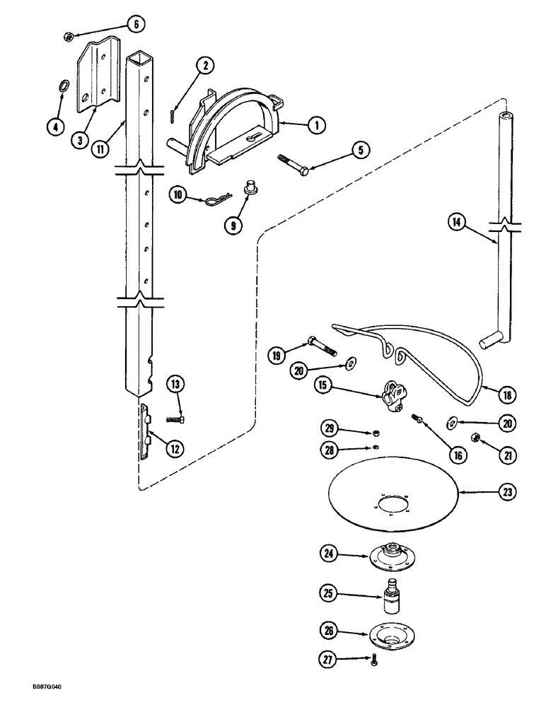 Схема запчастей Case IH 900 - (9-048) - ROW MARKER OUTER SECTION (09) - CHASSIS/ATTACHMENTS