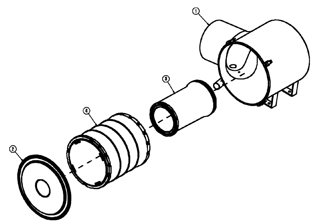 Схема запчастей Case IH SPX4410 - (03-042) - AIR CLEANER ASSEMBLY (01) - ENGINE