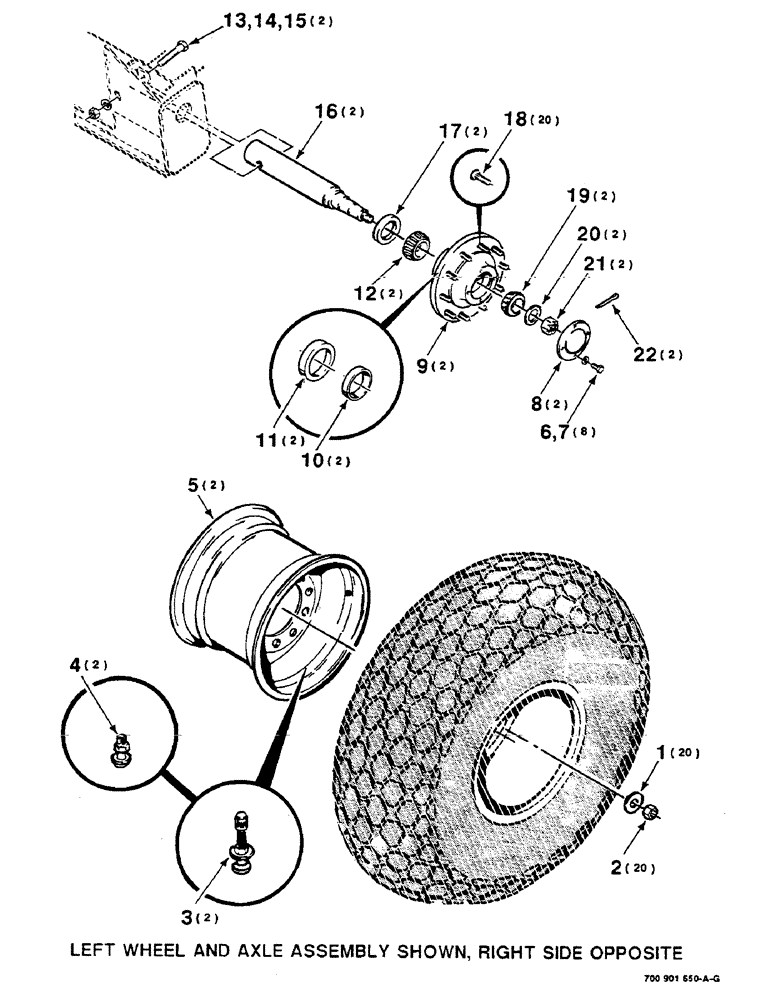 Схема запчастей Case IH 8580 - (07-26) - WHEEL, HUB AND AXLE ASSEMBLY (12) - MAIN FRAME