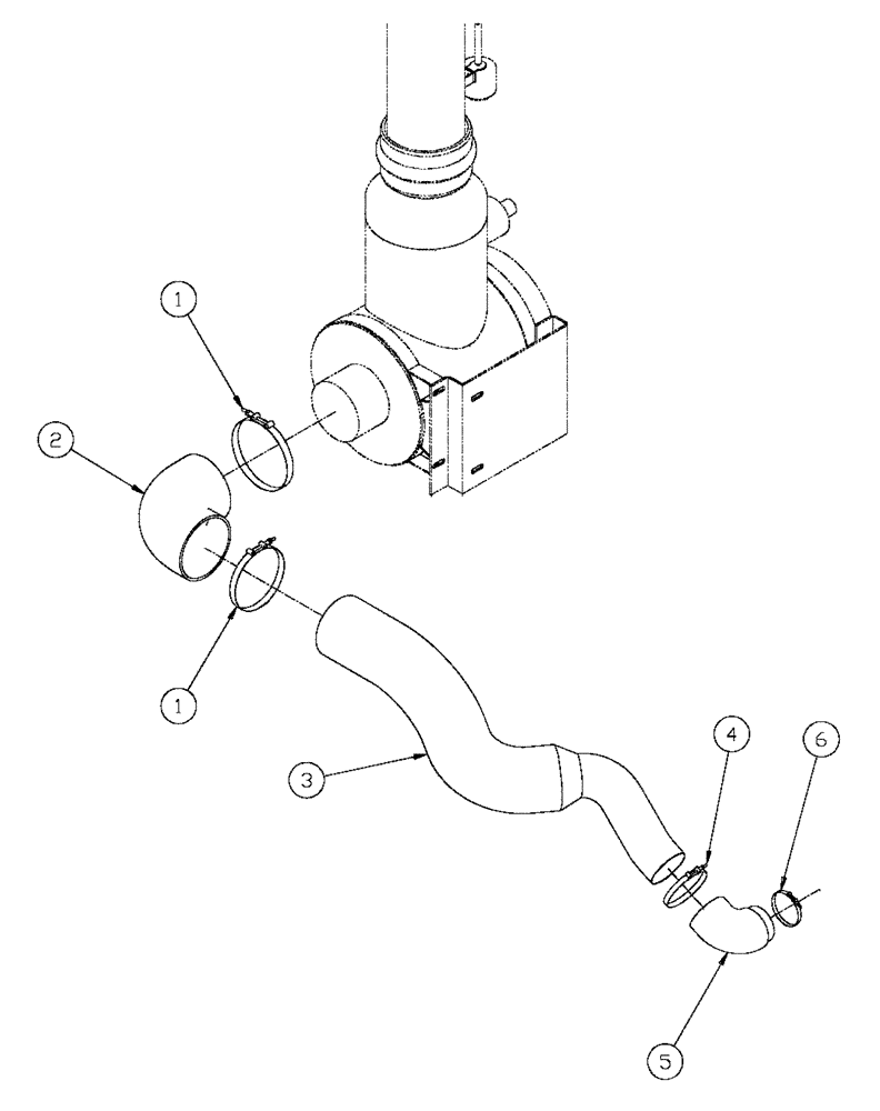 Схема запчастей Case IH FLX3300B - (02-046) - AIR INTAKE TUBE GROUP (FLX3330B) (01) - ENGINE